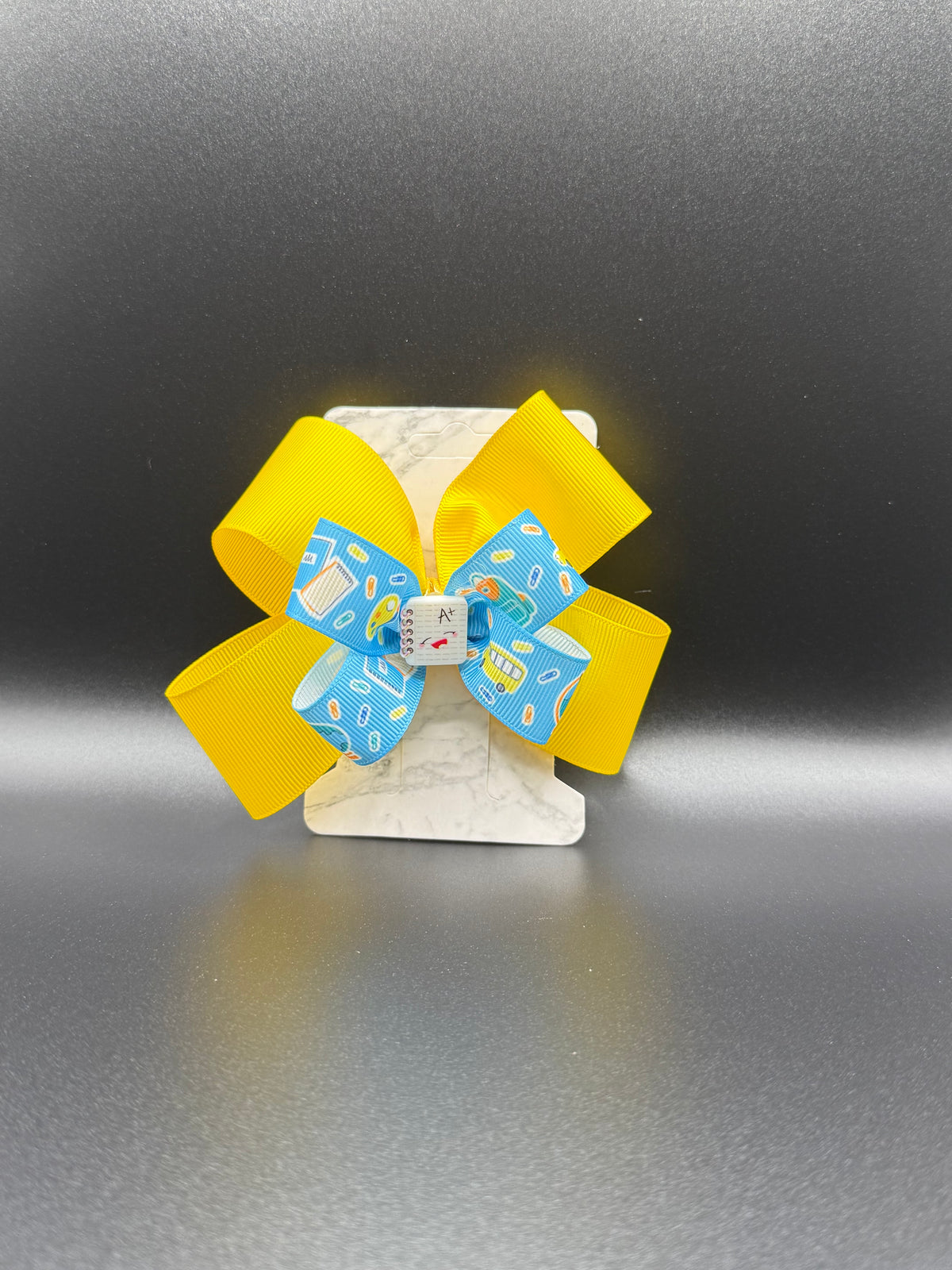 Yellow Hair Bow Clip